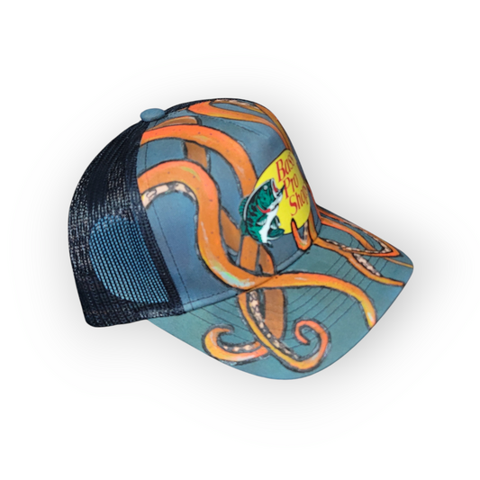 Custom Painted Tentacles BPS Trucker Cap - Youth Size