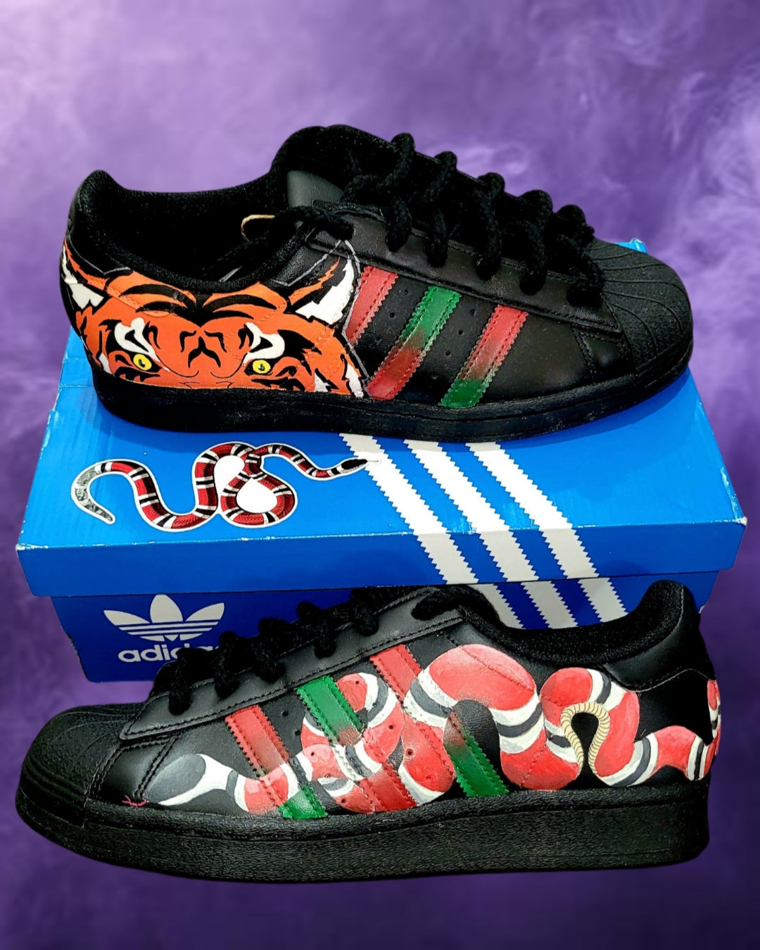 Custom Adidas Superstar (Shell Toes) - Size 6.5 Men's/ 8 Women's