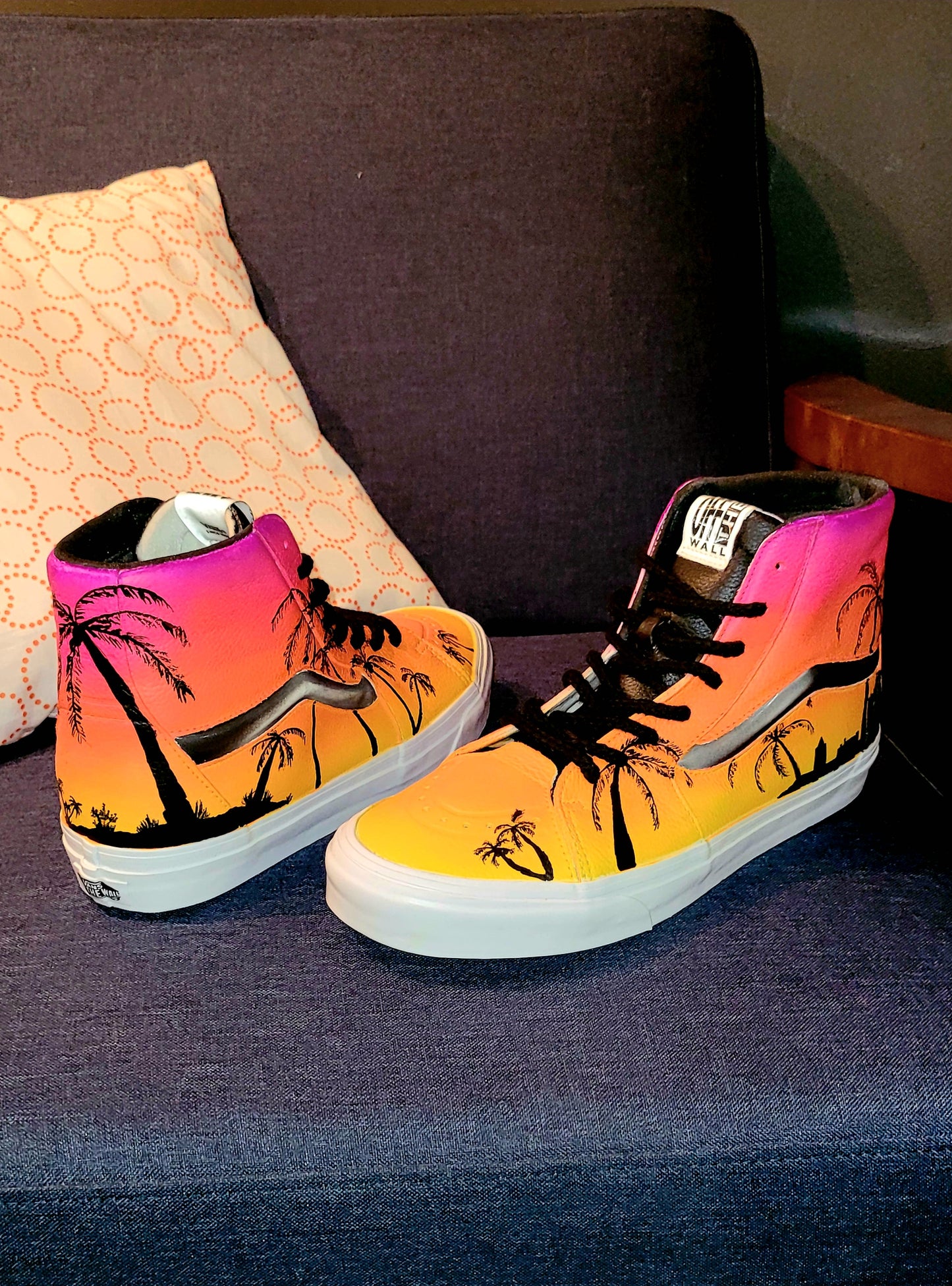 Custom Sunset Vans Sk8-Hi - Size 12 Men's