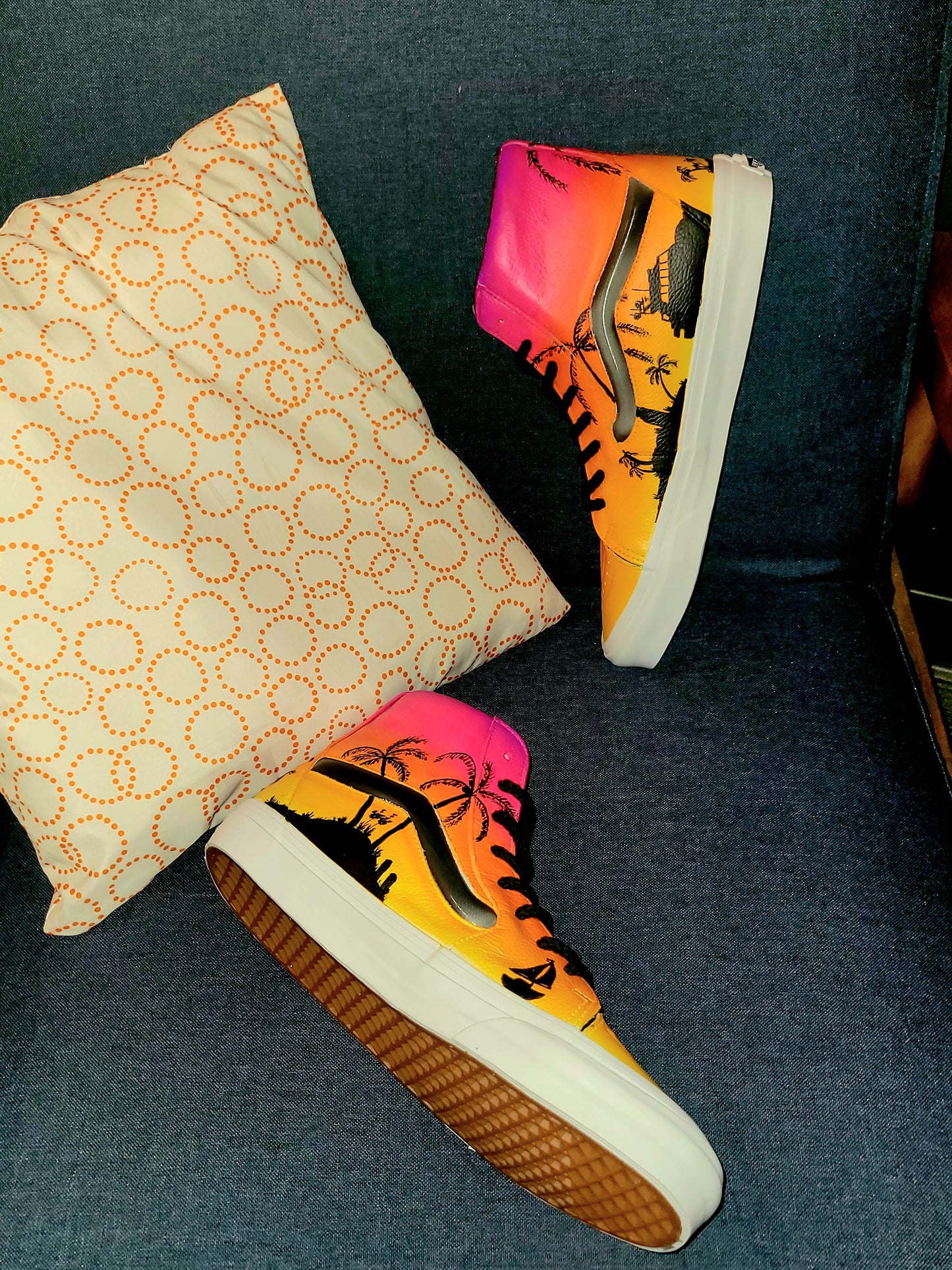 Custom Sunset Vans Sk8-Hi - Size 12 Men's