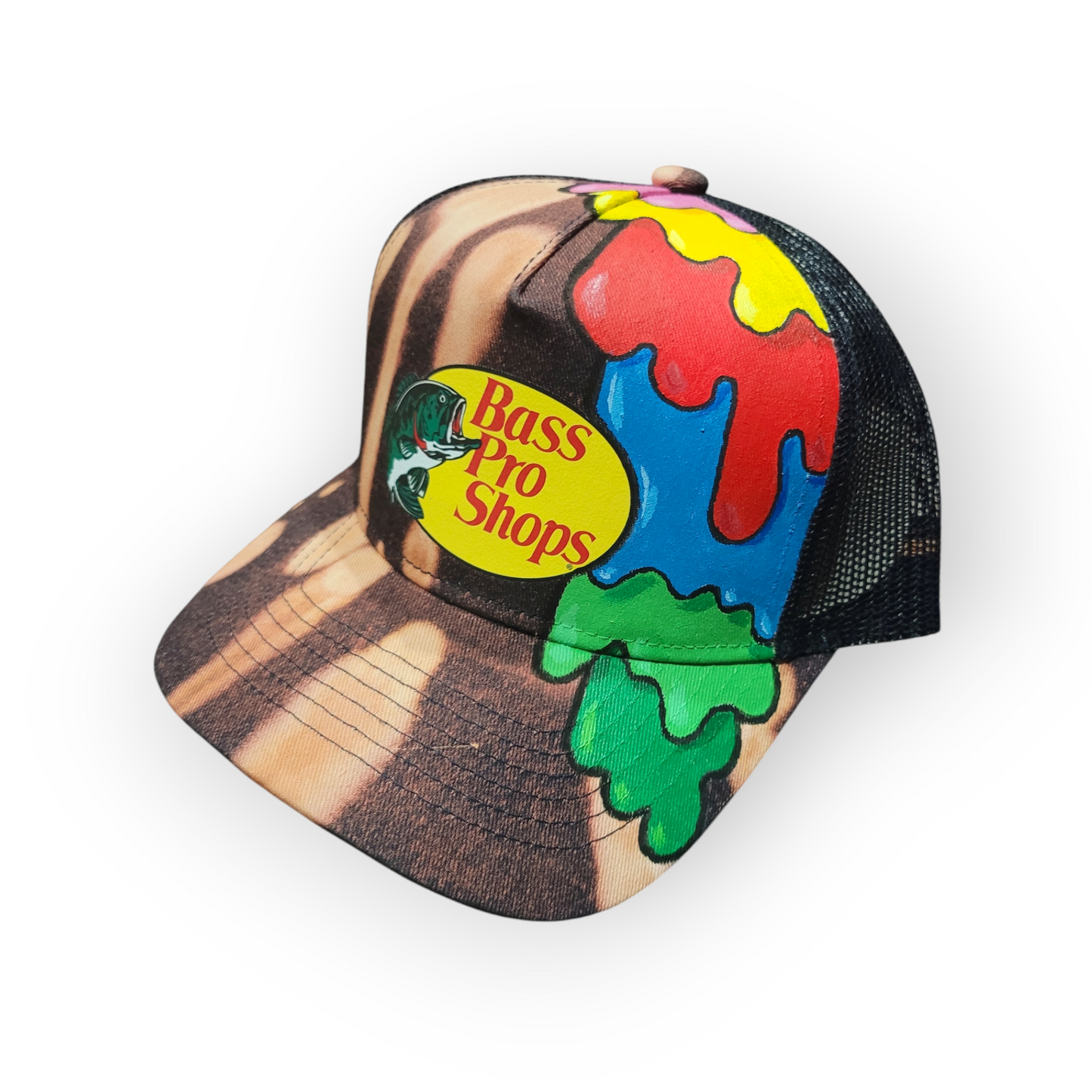 Custom Painted Cartoon Drip BPS Trucker Cap - Youth Size