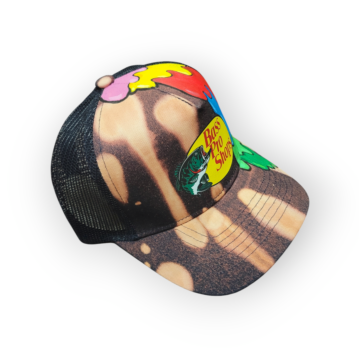 Custom Painted Cartoon Drip BPS Trucker Cap - Youth Size