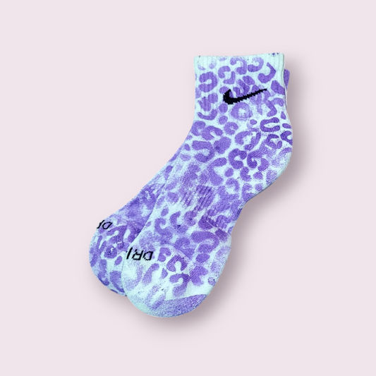 Custom Painted Patterned Nike Quarter Socks